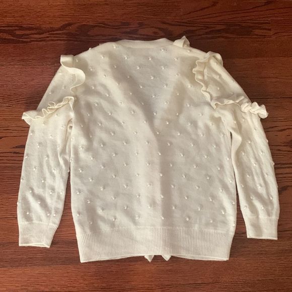 Kate Spade ♠️ Ruffle Pom Cardigan - Picture 14 of 15